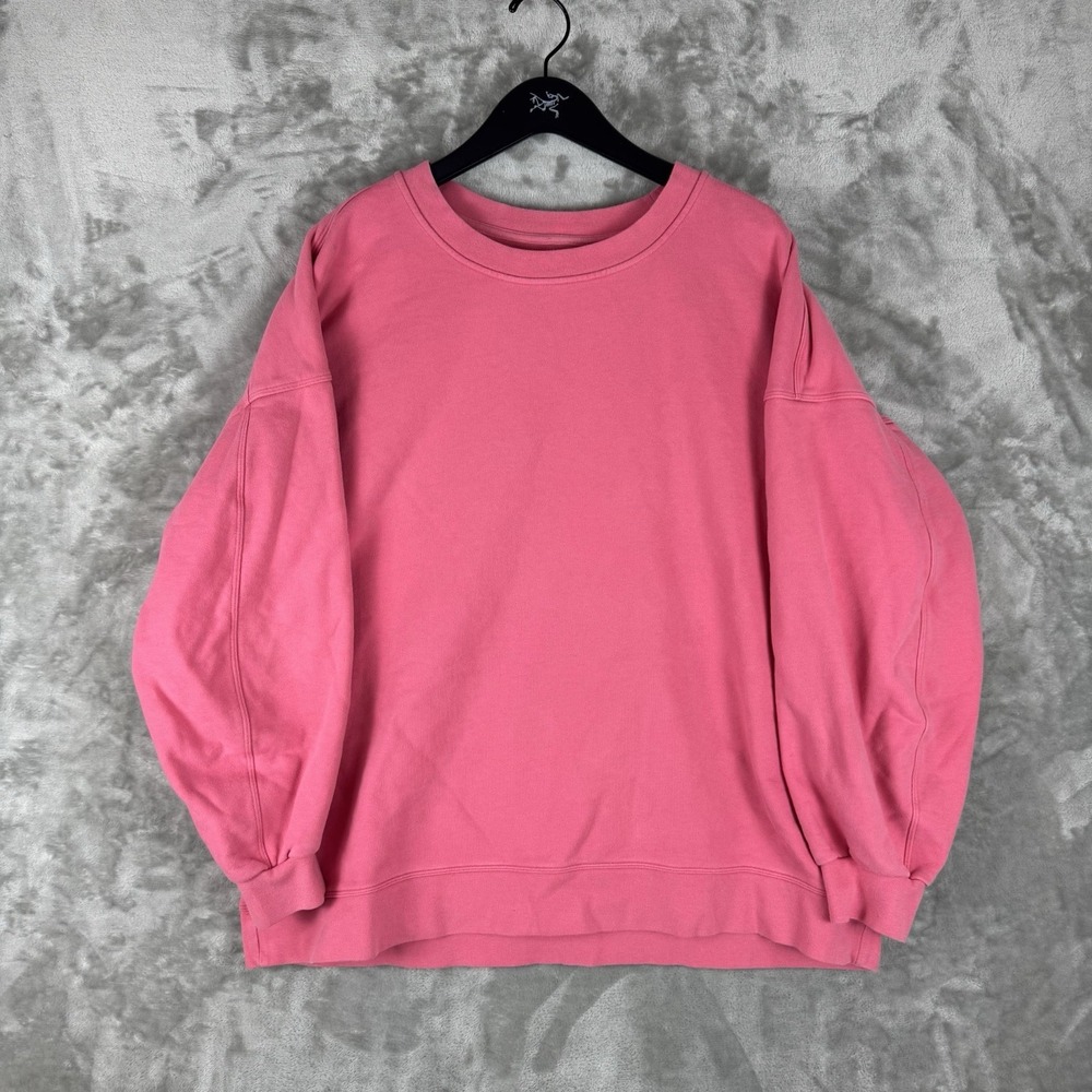 Lululemon Perfectly Oversized Crew Neck Sweatshirt Pink Women‎ Size 8/9 Outdoor